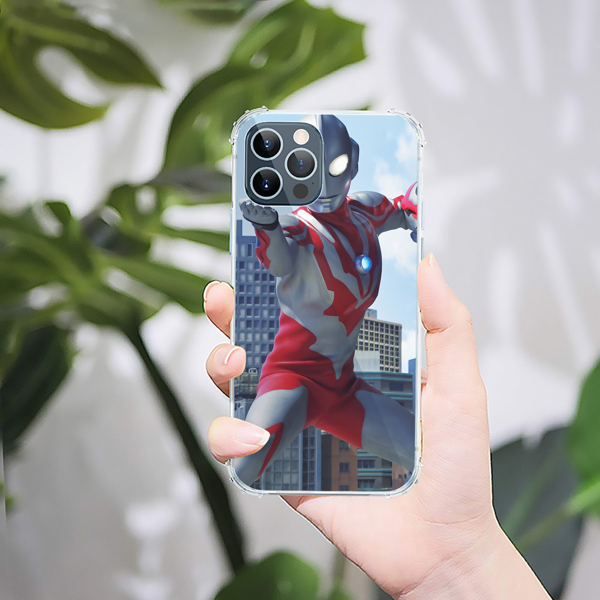（画像用） ウルトラマン Ultraman 【iPhone 12シリーズ対応】透明スマホケース（クリアソフトケース）